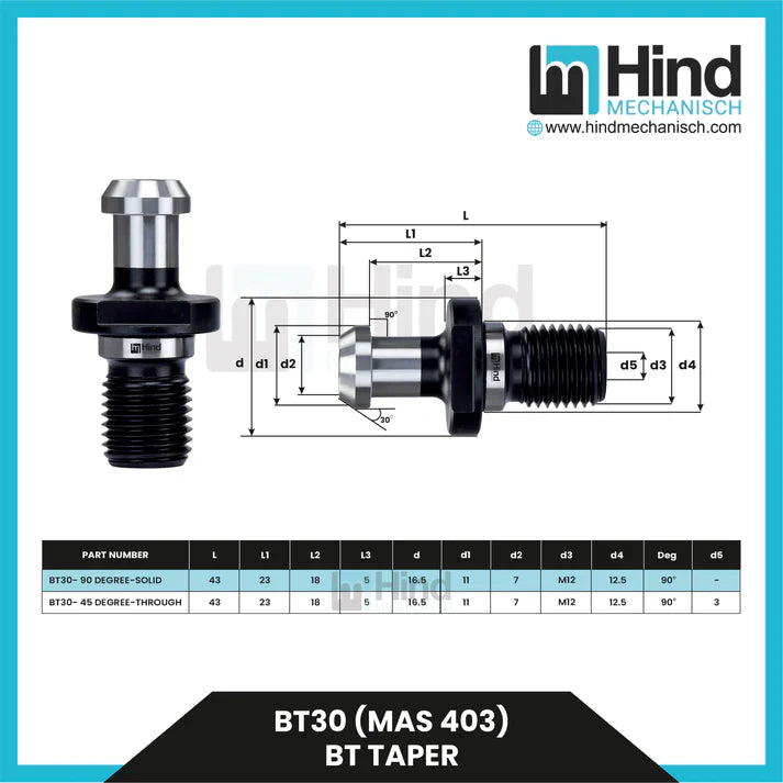BT30 Pull Stud Tool Holder Accessories