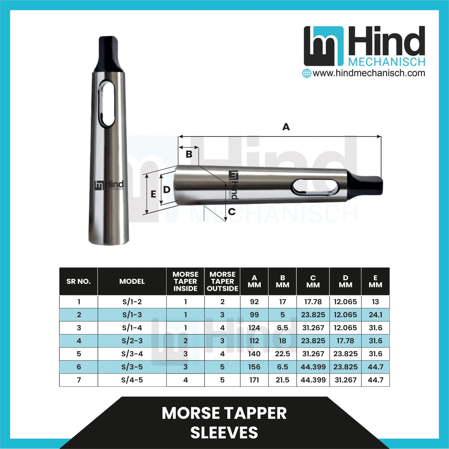 Morse Taper Sleeve
