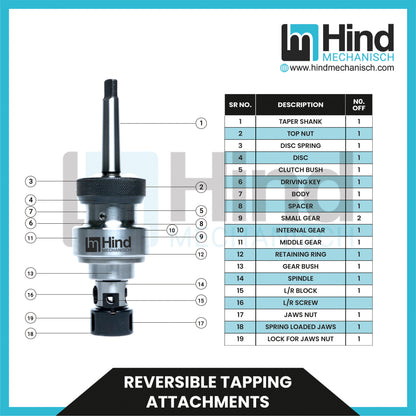 MT2- Reversible Tapping Attachments Tool Holder Accessories