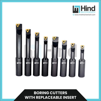 Boring Cutter with Replaceable Insert Boring Section