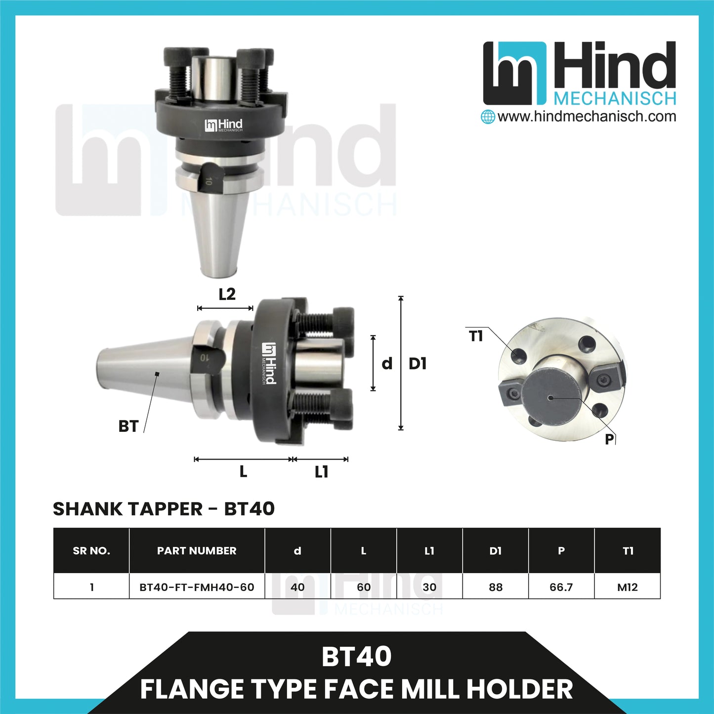 BT40 Flange Type Tool Holder