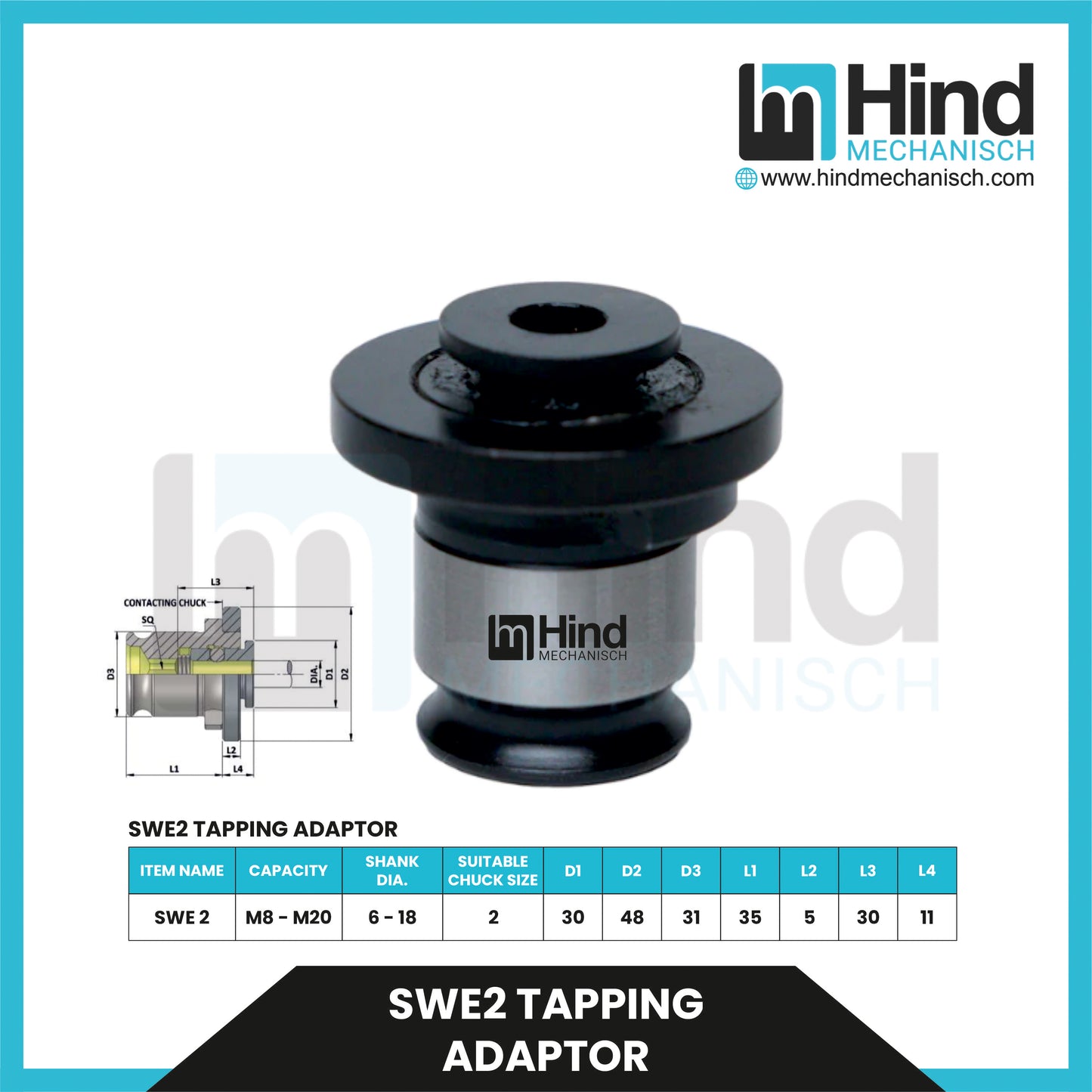 Tapping Adaptor without Safety Clutch