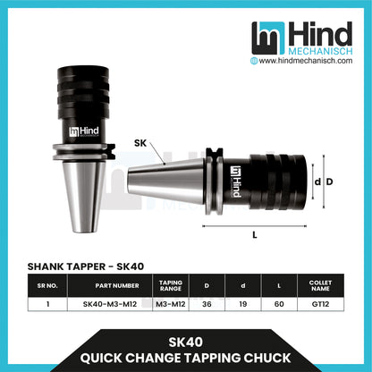 SK40 Quick Change Tool Holder